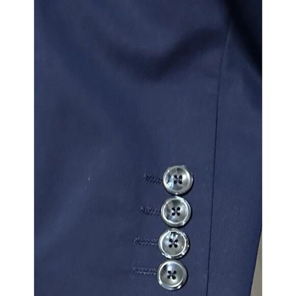 Zara Men’s 2 Piece Blue Navy Suit Basic Collection - Picture 9 of 10